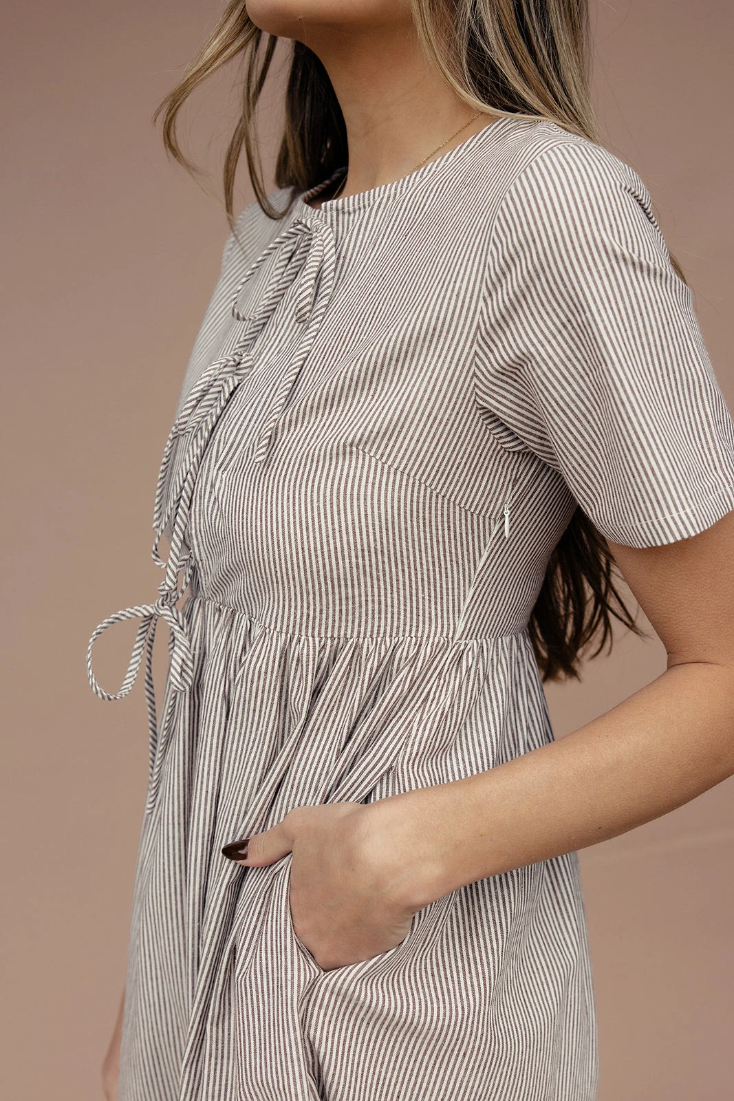 Front Tie A-Line Dress with Pockets - In My Dreams 8 Front Tie A-Line Dress with Pockets - In My Dreams - Image 6