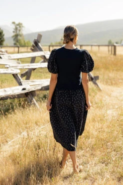 Puff Sleeve Sweater Vest Dress - The Aviva Layered Combo 11 Puff Sleeve Sweater Vest Dress - The Aviva Layered Combo -ROOLEE FASHION SHOP 028A6149