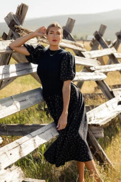 Puff Sleeve Sweater Vest Dress - The Aviva Layered Combo 15 Puff Sleeve Sweater Vest Dress - The Aviva Layered Combo -ROOLEE FASHION SHOP 028A6180