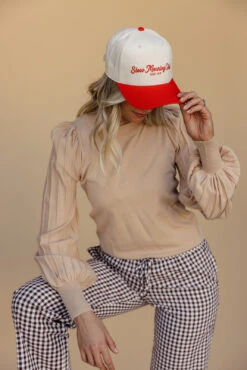 Canvas Trucker Hat - Slow Morning Club Premium Mesh Cap 23 Canvas Trucker Hat - Slow Morning Club Premium Mesh Cap -ROOLEE FASHION SHOP 028A6181