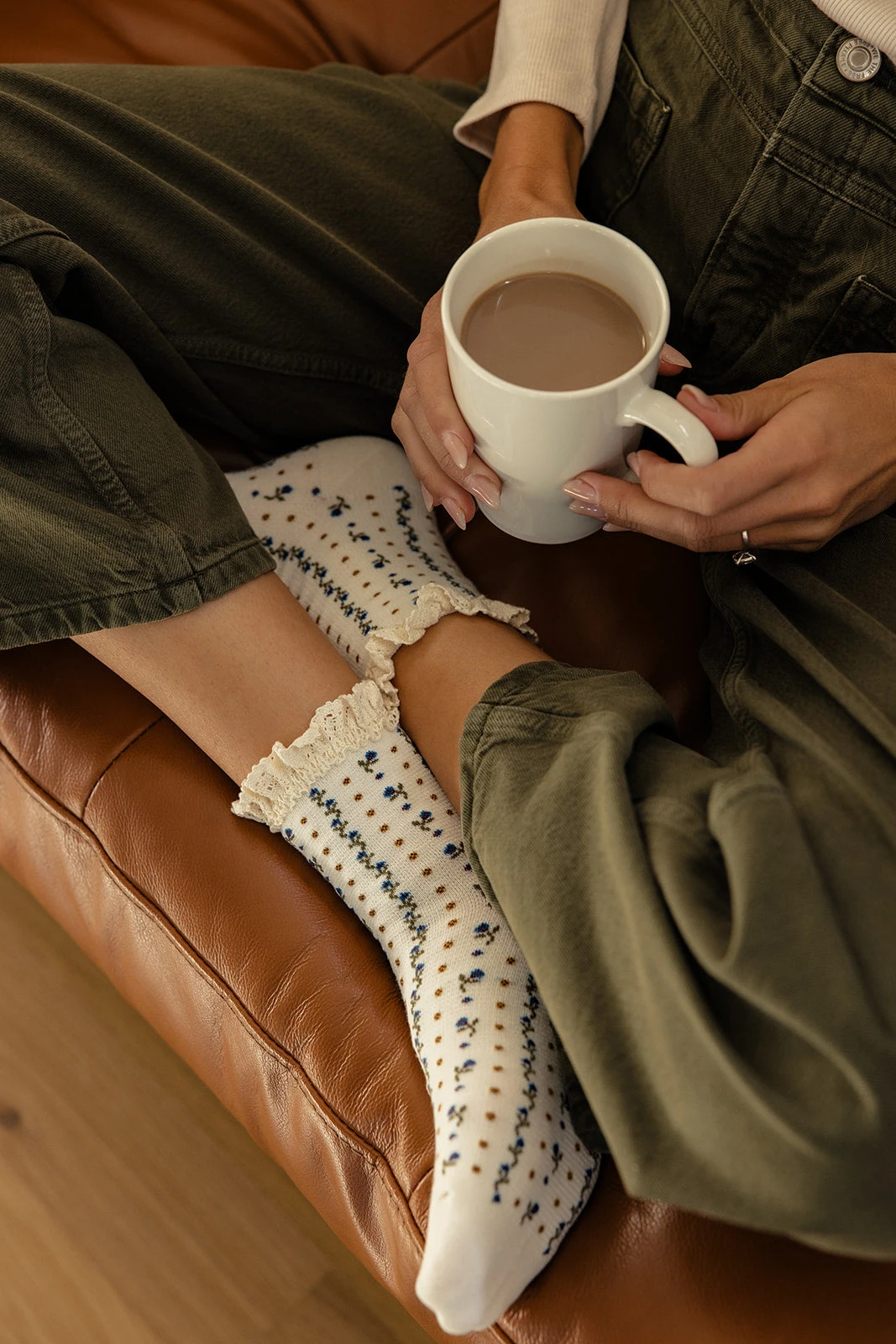 Free People Rosebud Waffle Knit Ankle Socks with Floral Embroidery 15 Free People Rosebud Waffle Knit Ankle Socks with Floral Embroidery - Image 13