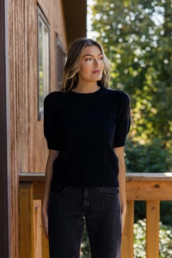 Strong and Wild Puff Sleeve Short Sleeve Sweater -ROOLEE FASHION SHOP 028A6745 a147f1dc 4753 4dc3 a5aa d82b6784257c