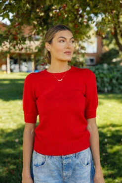 Strong and Wild Puff Sleeve Short Sleeve Sweater -ROOLEE FASHION SHOP 028A6981