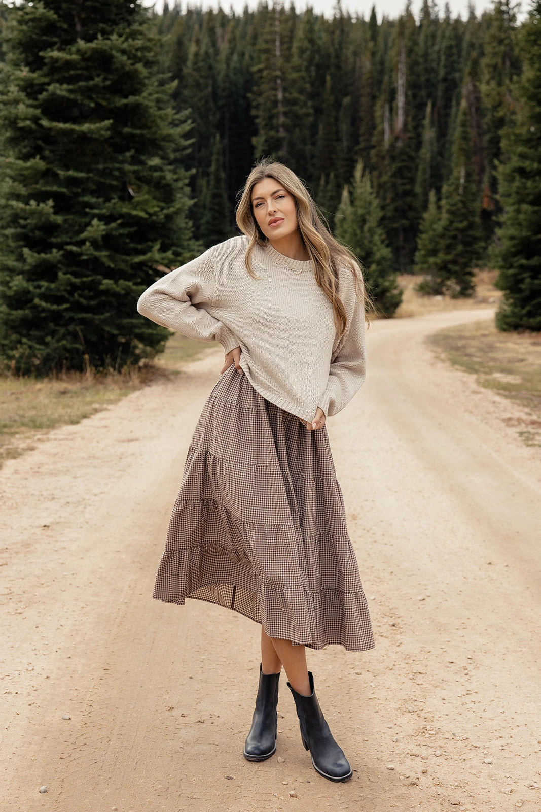 Gingham Smocked Tiered Dress with Pockets - The Ava Mae 17 Gingham Smocked Tiered Dress with Pockets - The Ava Mae - Image 15