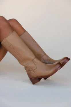 Free People Blaze Pull On Tall Leather Boots -ROOLEE FASHION SHOP 028A7478