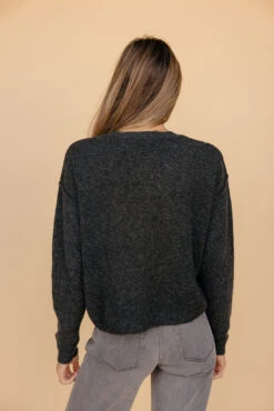 Women's Soft Open Front Black Cardigan - Lightweight Layering Essential -ROOLEE FASHION SHOP 028A7517