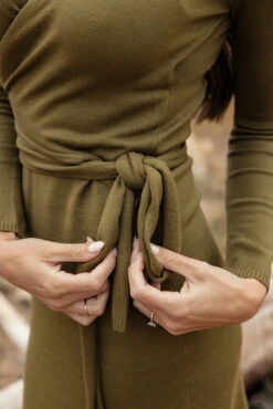 Brandi Wrap Sweater Dress - Ribbed Knit Midi with Tie Waist 26 Brandi Wrap Sweater Dress - Ribbed Knit Midi with Tie Waist -ROOLEE FASHION SHOP 028A7524