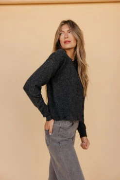 Women's Soft Open Front Black Cardigan - Lightweight Layering Essential -ROOLEE FASHION SHOP 028A7532