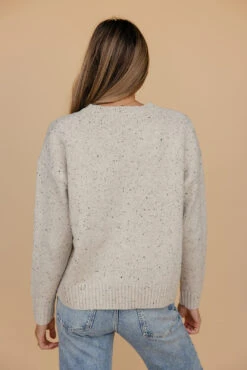 Oversized Oatmeal Speckled Knit Sweater - Harvest Lane -ROOLEE FASHION SHOP 028A7616