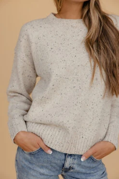 Oversized Oatmeal Speckled Knit Sweater - Harvest Lane -ROOLEE FASHION SHOP 028A7627 90e85f69 1dde 4e01 993e e8faf07cee8d