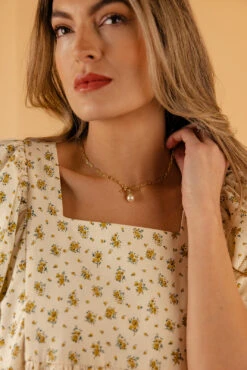 Pearl Paperclip Necklace - Cordelia Gold Plated Jewelry for Women -ROOLEE FASHION SHOP 028A7746 37cdb684 8d9a 4be2 95ff e6ea0fcd2013