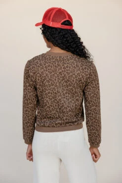 Leopard Print Cropped Cardigan - Soft Brown Button-Down Sweater -ROOLEE FASHION SHOP 028A7775