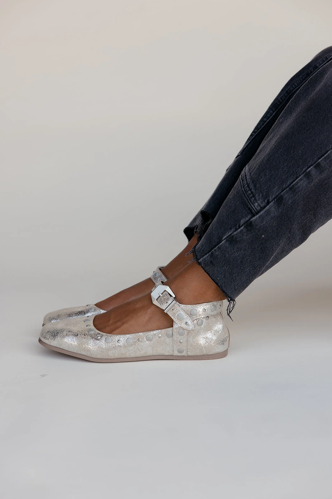Free People Mystic Mary Jane Metallic Leather Flats 5 Free People Mystic Mary Jane Metallic Leather Flats - Image 3
