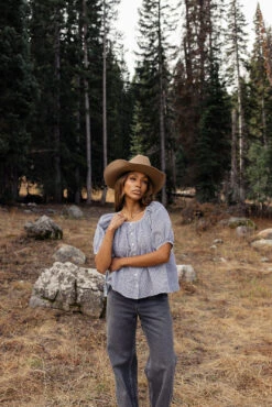 Long Stem Roses Button Down Blouse -ROOLEE FASHION SHOP 028A8052