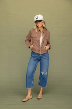 Free People Jade Denim Jacket - We The Free Asymmetrical Style -ROOLEE FASHION SHOP 028A8061