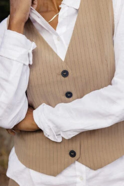 Tailored Pinstripe Vest - Structured Professional Office Waistcoat -ROOLEE FASHION SHOP 028A8138 7ec71653 f8ef 42e7 8519 0e049c6a81af