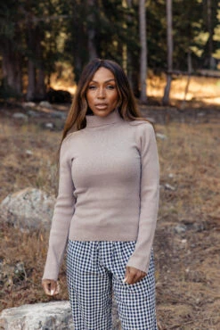 Form-Fitting Turtleneck Sweater - Starry Eyed Long Sleeve Layering Top