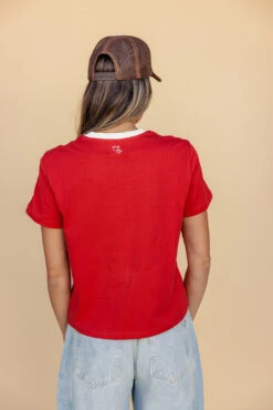 Relaxed Boxy Ringer Tee - Classic Casual Short Sleeve Shirt -ROOLEE FASHION SHOP 028A9296