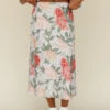 Blue Floral Flowy Midi Skirt - Lightweight Summer Bottom -ROOLEE FASHION SHOP 028A9322 166845a0 7262 480b b0be 26d8223efcae