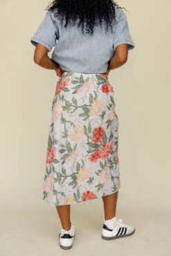 Blue Floral Flowy Midi Skirt - Lightweight Summer Bottom -ROOLEE FASHION SHOP 028A9326 f82d4d0c 88fd 4bdf a3d2 1f07eb53c480