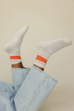 Colorful Fruit Salad Striped Statement Socks - Breathable Summer Footwear