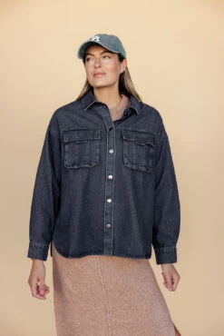 Adams Washed Denim Jacket - Oversized Classic Outerwear -ROOLEE FASHION SHOP 028A9981 websize