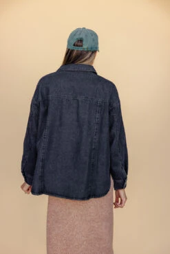 Adams Washed Denim Jacket - Oversized Classic Outerwear -ROOLEE FASHION SHOP 028A9983 websize