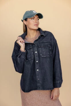 Adams Washed Denim Jacket - Oversized Classic Outerwear -ROOLEE FASHION SHOP 028A9984 websize