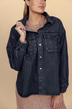 Adams Washed Denim Jacket - Oversized Classic Outerwear -ROOLEE FASHION SHOP 028A9988 websize