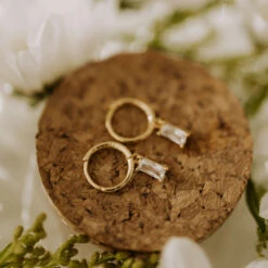 Baguette Diamond Dangle Hoops - Sophie Hypoallergenic Earrings 17 Baguette Diamond Dangle Hoops - Sophie Hypoallergenic Earrings -ROOLEE FASHION SHOP 0Q7A8024