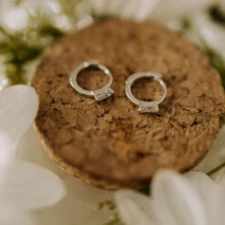 Sophie Baguette Diamond Mini Hoop Earrings - Tarnish Resistant Huggies -ROOLEE FASHION SHOP 0Q7A8071