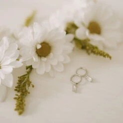 Baguette Diamond Dangle Hoops - Sophie Hypoallergenic Earrings 13 Baguette Diamond Dangle Hoops - Sophie Hypoallergenic Earrings -ROOLEE FASHION SHOP 0Q7A8228