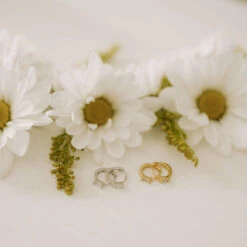 Sophie Baguette Diamond Mini Hoop Earrings - Tarnish Resistant Huggies -ROOLEE FASHION SHOP 0Q7A8439