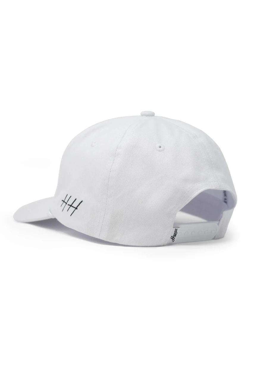 White Mid-Profile Snapback Hat - Vintage Style Adjustable Cap 5 White Mid-Profile Snapback Hat - Vintage Style Adjustable Cap - Image 3