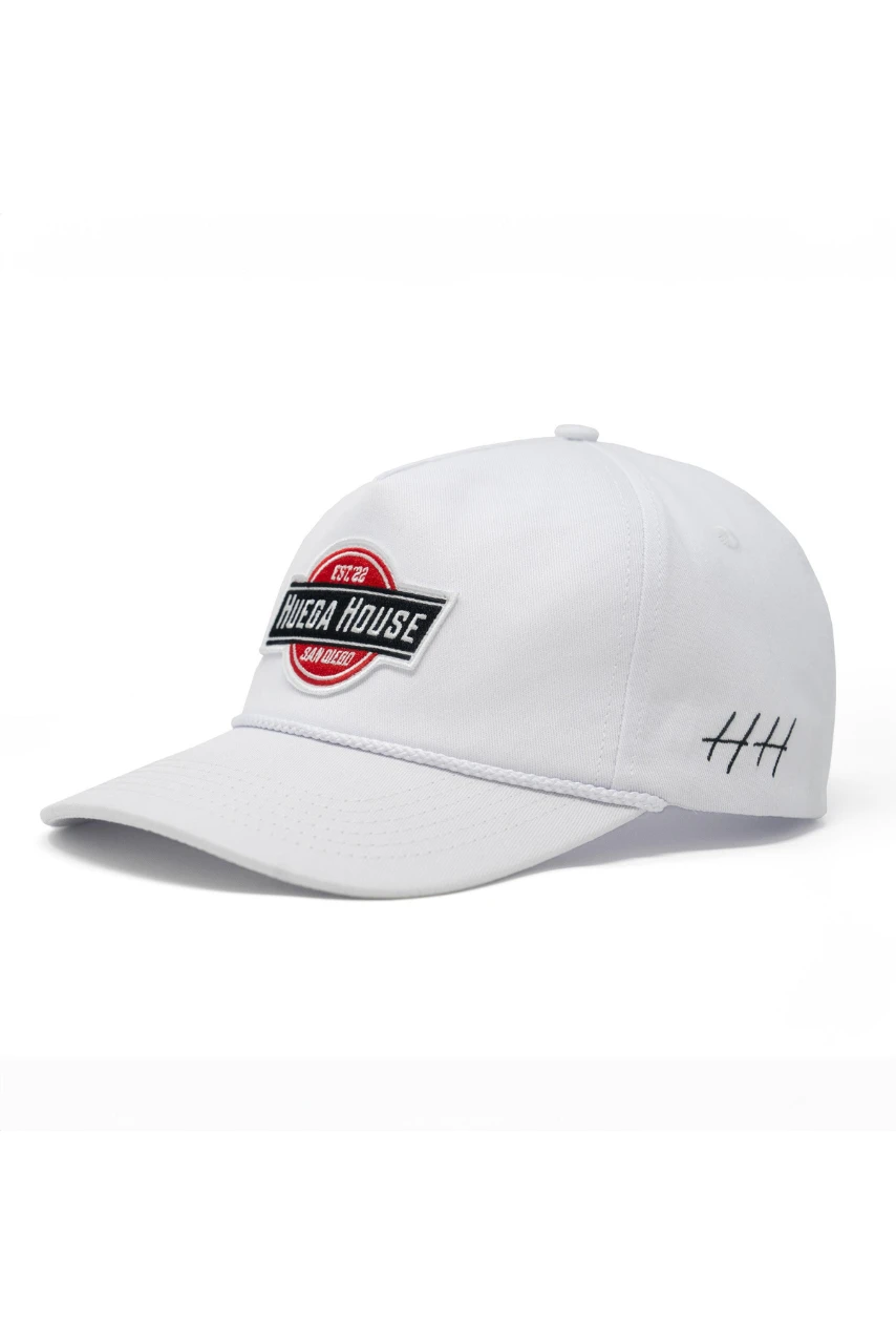 White Mid-Profile Snapback Hat - Vintage Style Adjustable Cap 4 White Mid-Profile Snapback Hat - Vintage Style Adjustable Cap - Image 2