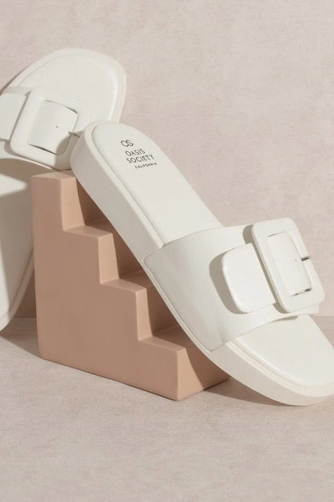OASIS SOCIETY Daisy Single Buckle Slide - Chic Square Toe Sandal 17 OASIS SOCIETY Daisy Single Buckle Slide - Chic Square Toe Sandal - Image 15