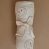 Forever French Baby Just Smile Ivory Muslin Cotton Swaddle