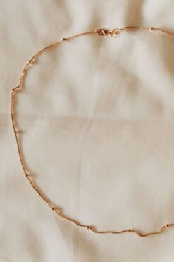 Annie 18k Gold Filled Satellite Necklace - Dainty Layering Chain