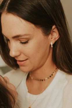 Charlotte 18k Gold Filled Dainty Diamond Hoop Earrings -ROOLEE FASHION SHOP 2F4A5247 442db0e7 229f 4239 9dc4 8f5a15e5200d