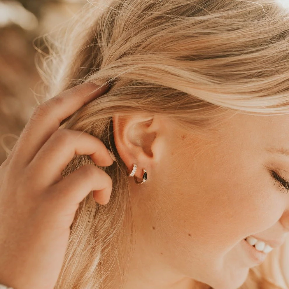 Natalie Dainty 14k Gold Vermeil Sterling Silver Hoop Earrings 10 Natalie Dainty 14k Gold Vermeil Sterling Silver Hoop Earrings - Image 8