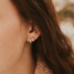 Dainty Noelle Turquoise Hoop Earrings - Tarnish Resistant & Hypoallergenic 10 Dainty Noelle Turquoise Hoop Earrings - Tarnish Resistant & Hypoallergenic -ROOLEE FASHION SHOP 2F4A7512