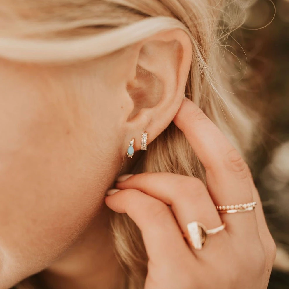 Natalie Dainty 14k Gold Vermeil Sterling Silver Hoop Earrings 7 Natalie Dainty 14k Gold Vermeil Sterling Silver Hoop Earrings - Image 5