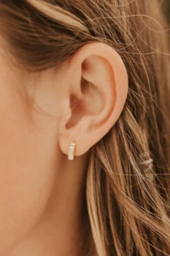 Dainty Diamond Hoop Earrings | Hypoallergenic Sterling Silver & 14k Gold Vermeil -ROOLEE FASHION SHOP 2F4A7526 b4ce63b8 f9bf 479b bd6c 39e3b2d15e66