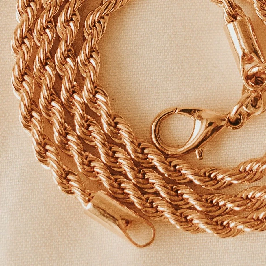 Naomi Gold Filled Rope Necklace - 18k Tarnish Resistant Layering Chain 7 Naomi Gold Filled Rope Necklace - 18k Tarnish Resistant Layering Chain - Image 5