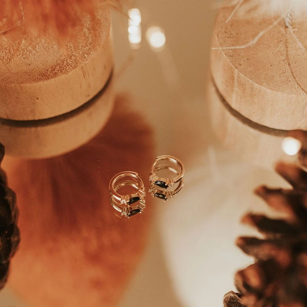 Natalie Dainty 14k Gold Vermeil Sterling Silver Hoop Earrings 5 Natalie Dainty 14k Gold Vermeil Sterling Silver Hoop Earrings - Image 3