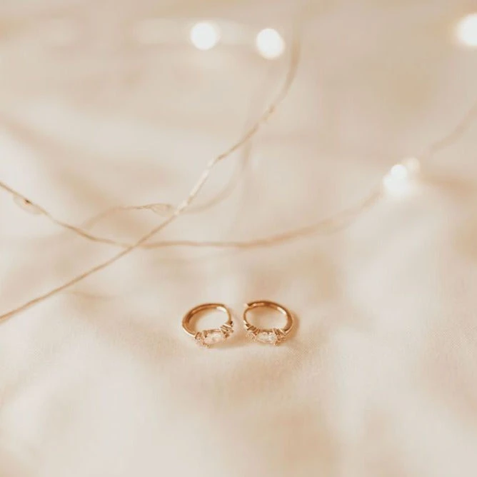 Natalie Dainty 14k Gold Vermeil Sterling Silver Hoop Earrings 6 Natalie Dainty 14k Gold Vermeil Sterling Silver Hoop Earrings - Image 4