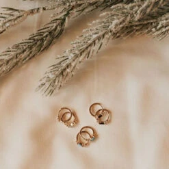 Natalie Dainty 14k Gold Vermeil Sterling Silver Hoop Earrings