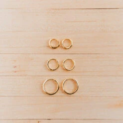 Hypoallergenic Sterling Silver Essential Hoop Earrings - Tarnish Resistant -ROOLEE FASHION SHOP 2F4A9903