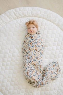 Floral Muslin Swaddle Blanket - Harvest 100% Cotton Baby Wrap