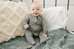 Grey Organic Cotton Ribbed Baby Zipper Pajamas 16 Grey Organic Cotton Ribbed Baby Zipper Pajamas -ROOLEE FASHION SHOP 3U6A6140 websize